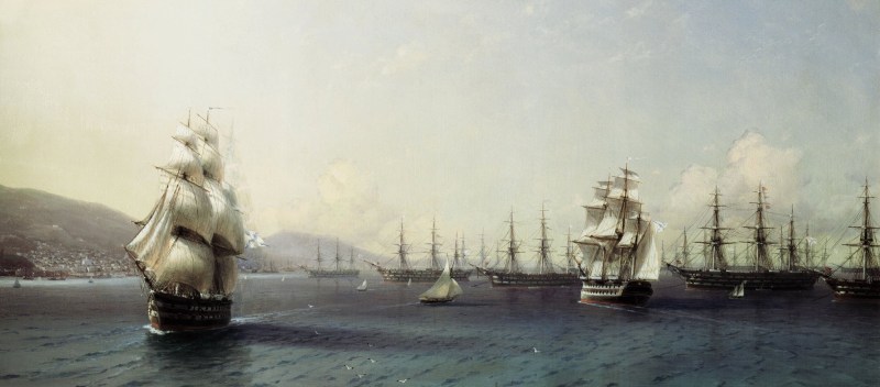 Marine russe à Feodosiya (1839). Par Ivan Aivazovskiy.